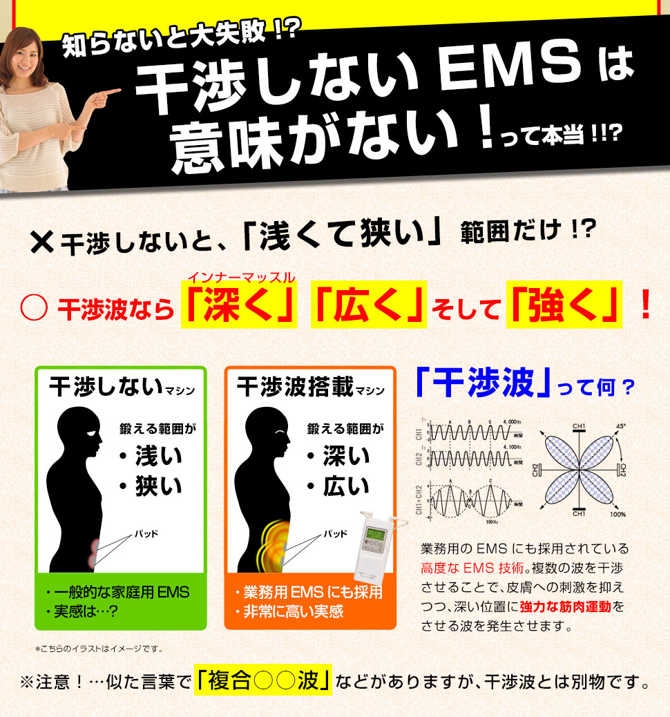 EMSダイエットで後悔したくないなら干渉波