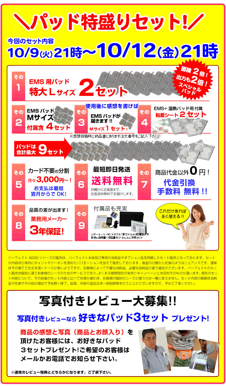 干渉波EMSマシン パーフェクト4500HOTのセット